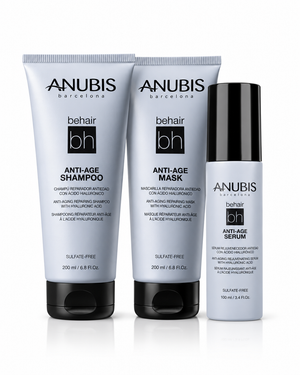 ANUBIS Be Hair Kit Anti-Age — Serum 100 ml + Mascarilla 200 ml + Shampoo 200 ml