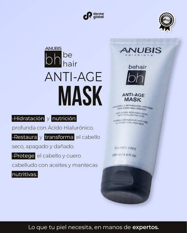 ANUBIS Be Hair Kit Anti-Age — Serum 100 ml + Mascarilla 200 ml + Shampoo 200 ml